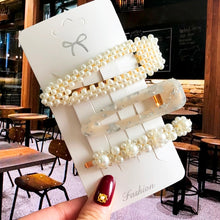 Load image into Gallery viewer, Acrylic Barrettes Headwear Pearl Hair Clip Sets For Women Fashion Geometric Hairpins Hair Accessories Headdress Girl Bobby Clip 2022
