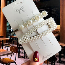 Load image into Gallery viewer, Acrylic Barrettes Headwear Pearl Hair Clip Sets For Women Fashion Geometric Hairpins Hair Accessories Headdress Girl Bobby Clip 2022
