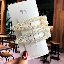 Load image into Gallery viewer, Acrylic Barrettes Headwear Pearl Hair Clip Sets For Women Fashion Geometric Hairpins Hair Accessories Headdress Girl Bobby Clip 2022
