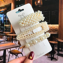 Load image into Gallery viewer, Acrylic Barrettes Headwear Pearl Hair Clip Sets For Women Fashion Geometric Hairpins Hair Accessories Headdress Girl Bobby Clip 2022
