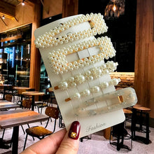 Load image into Gallery viewer, Acrylic Barrettes Headwear Pearl Hair Clip Sets For Women Fashion Geometric Hairpins Hair Accessories Headdress Girl Bobby Clip 2022
