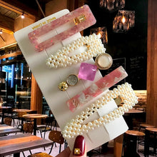 Load image into Gallery viewer, Acrylic Barrettes Headwear Pearl Hair Clip Sets For Women Fashion Geometric Hairpins Hair Accessories Headdress Girl Bobby Clip 2022
