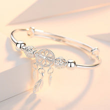 Load image into Gallery viewer, Adjustable 925 Sterling Silver Dreamcatcher Tassel Feather Round Bead Charm Bracelet &amp;Bangle For Women Elegant Jewelry sl209 2022
