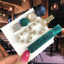 Load image into Gallery viewer, Leaf Pearl Acrylic Hair Clips Set Barrettes for Women 2022

