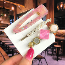 Load image into Gallery viewer, Leaf Pearl Acrylic Hair Clips Set Barrettes for Women 2022
