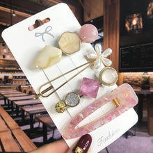Load image into Gallery viewer, Leaf Pearl Acrylic Hair Clips Set Barrettes for Women 2022
