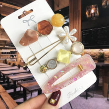 Load image into Gallery viewer, Leaf Pearl Acrylic Hair Clips Set Barrettes for Women 2022
