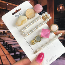 Load image into Gallery viewer, Leaf Pearl Acrylic Hair Clips Set Barrettes for Women 2022
