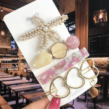 Load image into Gallery viewer, Leaf Pearl Acrylic Hair Clips Set Barrettes for Women 2022
