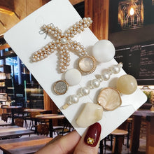 Load image into Gallery viewer, New Starfish Hair Clip For Women 2021 Korean Acrylic Hairpins Geometric Crystal Hair Barrettes Girl Hair Accessories Hairgrip 2022
