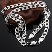 Load image into Gallery viewer, Classic Men's 925 Sterling Silver Necklace high quality Jewelry personality 16-24 inches 8MM necklace fashion Christmas gifts 2022
