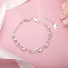 Load image into Gallery viewer, Hot sale  925 sterling Silver Geometry beads Chain Bracelet for Women Fashion Wedding Fine Jewelry Christmas Gift 8inches 2022
