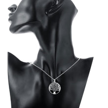 Load image into Gallery viewer, Hot Women Jewelry sets 925 sterling Silver Fine Retro Round tree Pendant necklace earrings Fashion Party wedding Holiday gifts 2022
