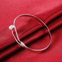 Load image into Gallery viewer, Hot new 925 Sterling Silver Bracelets for Women fine elegant flower bangle adjustable Jewelry Fashion Party Gifts Girl student 2022
