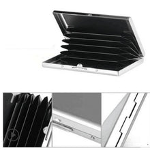 Load image into Gallery viewer, Fashion Aluminum Antimagnetic Card Holder Women Men Metal Cowhide Credit Card Business Card Holders Organizer Purse Wallet 2022
