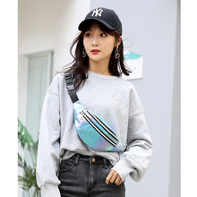 Load image into Gallery viewer, 1PC New Holographic Fanny Pack Hologram Waist Bag Laser PU Beach Travel Banana Hip Bum Zip Waist Bags Women Belt Bag for Girls 2022
