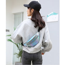 Load image into Gallery viewer, 1PC New Holographic Fanny Pack Hologram Waist Bag Laser PU Beach Travel Banana Hip Bum Zip Waist Bags Women Belt Bag for Girls 2022
