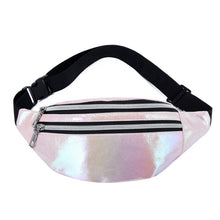 Load image into Gallery viewer, 1PC New Holographic Fanny Pack Hologram Waist Bag Laser PU Beach Travel Banana Hip Bum Zip Waist Bags Women Belt Bag for Girls 2022
