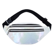 Load image into Gallery viewer, 1PC New Holographic Fanny Pack Hologram Waist Bag Laser PU Beach Travel Banana Hip Bum Zip Waist Bags Women Belt Bag for Girls 2022
