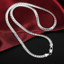 Load image into Gallery viewer, 45-60CM 925 Sterling Silver 6mm width luxury brand design Fine Necklace Chain For Woman Men Fashion Wedding Engagement Jewelry 2022
