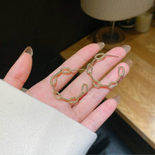 Load image into Gallery viewer, Simple Chain Earrings Ring Gold Color Metal Round Hoop Earrings Fashion Circle Hoops Statement Earrings for Women Party Jewery 2022
