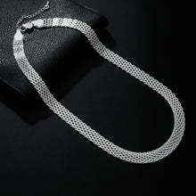 Load image into Gallery viewer, New fine 925 sterling silver Net chain Bracelets necklaces for women korean fashion party wedding accessories jewelry sets gifts 2022
