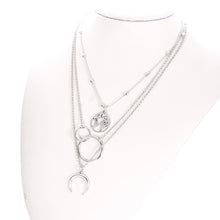 Load image into Gallery viewer, New Fashion Retro Moon World Map Circle Pendant Multilayer Gold Colodr Necklace Party Charm Jewelry Accessories For Women 2022
