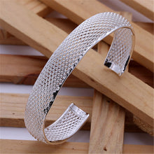 Load image into Gallery viewer, New 925 Sterling Silver Bracelets for Women elegant net bangle adjustable Jewelry Fashion Party Girl student Christmas Gifts 2022
