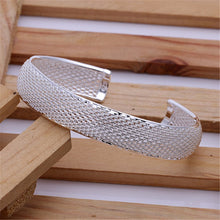 Load image into Gallery viewer, New 925 Sterling Silver Bracelets for Women elegant net bangle adjustable Jewelry Fashion Party Girl student Christmas Gifts 2022
