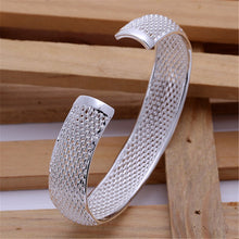 Load image into Gallery viewer, New 925 Sterling Silver Bracelets for Women elegant net bangle adjustable Jewelry Fashion Party Girl student Christmas Gifts 2022
