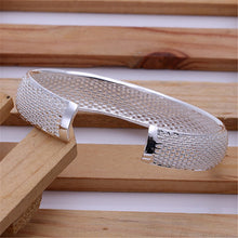 Load image into Gallery viewer, New 925 Sterling Silver Bracelets for Women elegant net bangle adjustable Jewelry Fashion Party Girl student Christmas Gifts 2022
