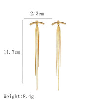 Load image into Gallery viewer, Fashion Long Thread Tassel Drop Earrings for Women 2022 Girls Elegant Gold Ear Bar Geometric Earrings Female Jewley Accessories 2022
