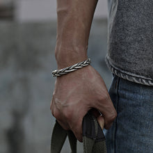 Load image into Gallery viewer, 925 Sterling Silver Twisted Woven Bracelet man women Neutral Retro Thai Original Handmade Exquisite Unique Opening bangle Gift 2022
