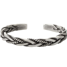 Load image into Gallery viewer, 925 Sterling Silver Twisted Woven Bracelet man women Neutral Retro Thai Original Handmade Exquisite Unique Opening bangle Gift 2022
