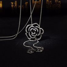 Load image into Gallery viewer, Collier Femme Black Rose Long Necklaces for Women Fashion Crystal Necklace Pendant Jewelry 2022
