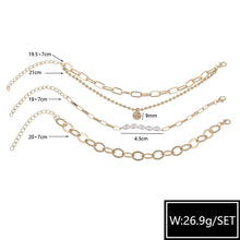 Load image into Gallery viewer, 4PCS Set Punk Golden Pearl Love Bracelets Bangles 2022 Fashion Jewelry Punk Chain Bracelets Set for Women Charm Jewelry Gifts 2022
