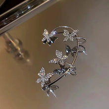 Load image into Gallery viewer, Crystal Metal Butterfly Ear Clips Without Piercing Women Fashion Gold Silver Ear Cuff Clip Earrings Fashion Wedding Jewelry 2022 2022
