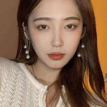 Load image into Gallery viewer, Luxury Crystal Wing Earrings for Women 2022 New Fashion Pearl Tassel Drop Earring Female Gold Brincos Jewelry Accessories 2022
