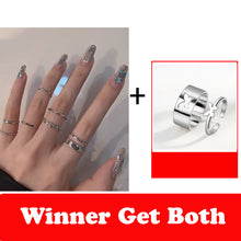 Load image into Gallery viewer, Punk Finger Rings Minimalist Smooth Gold/black Geometric Metal Rings for Women Girls Party Jewelry Bijoux Femme 2022
