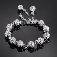 Load image into Gallery viewer, Charm 925 Sterling Silver Bracelets for Women elegant hollow ball Chain Fashion Wedding Party Christmas Gifts fine Jewelry 2022

