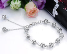 Load image into Gallery viewer, Charm 925 Sterling Silver Bracelets for Women elegant hollow ball Chain Fashion Wedding Party Christmas Gifts fine Jewelry 2022
