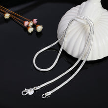 Load image into Gallery viewer, 40-75cm 925 Sterling Silver 2MM Solid Snake Chain Necklace for Men Women Fashion Jewelry for Pendant 2022
