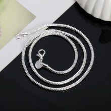 Load image into Gallery viewer, 40-75cm 925 Sterling Silver 2MM Solid Snake Chain Necklace for Men Women Fashion Jewelry for Pendant 2022
