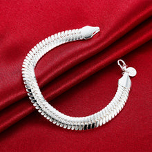 Load image into Gallery viewer, Hot 925 sterling silver Bracelets 10MM Flat snake bone chain for men classic Wedding party Wild Christmas Gifts fashion Jewelry 2022
