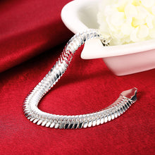 Load image into Gallery viewer, Hot 925 sterling silver Bracelets 10MM Flat snake bone chain for men classic Wedding party Wild Christmas Gifts fashion Jewelry 2022

