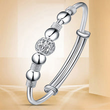Load image into Gallery viewer, Hot fine 925 Sterling silver Charm lucky beads Bangles for women bracelets fashion party wedding jewelry Holiday gifts 2022
