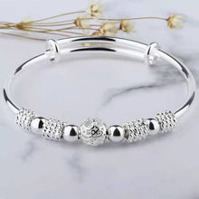 Load image into Gallery viewer, Hot fine 925 Sterling silver Charm lucky beads Bangles for women bracelets fashion party wedding jewelry Holiday gifts 2022
