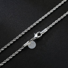Load image into Gallery viewer, Charm 2MM 16-30INCHES 925 Sterling silver Rope chain Necklace for woman fashion party wedding accessories jewelry gifts 2022
