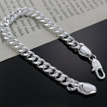 Load image into Gallery viewer, New fashion 925 sterling silver charm 8MM geometry Bracelets for women man classic party Wedding accessories Jewelry gifts 2022
