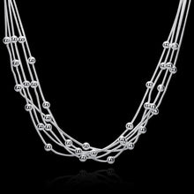 Load image into Gallery viewer, Fashion brand 925 Sterling Silver Smooth Beads Necklace For Women Jewelry Pendant Christmas gifts Wedding 2022
